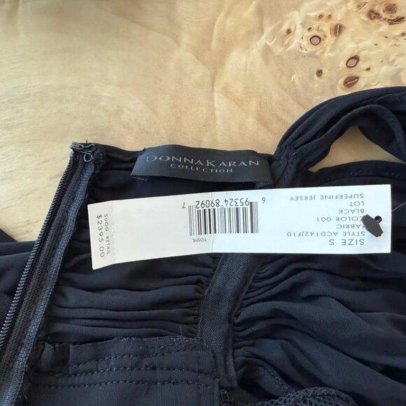 DONNA KARAN 2005 Vintage Black w. Silver Hardware Midi Dress - Picture 8 of 8